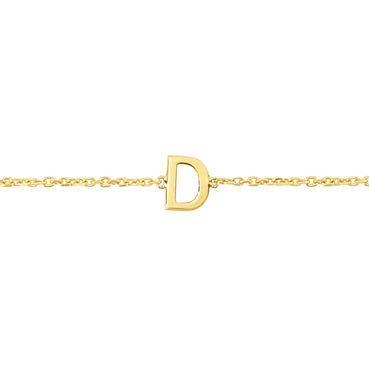 Royal Chain 14K Mini Initial D Bracelet RCD13324
