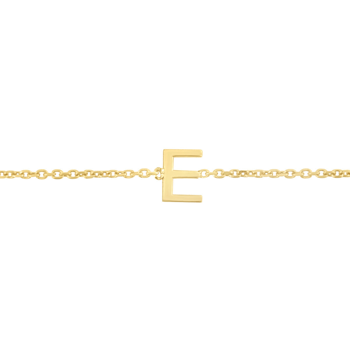 Royal Chain 14K Mini Initial E Necklace RCE13324