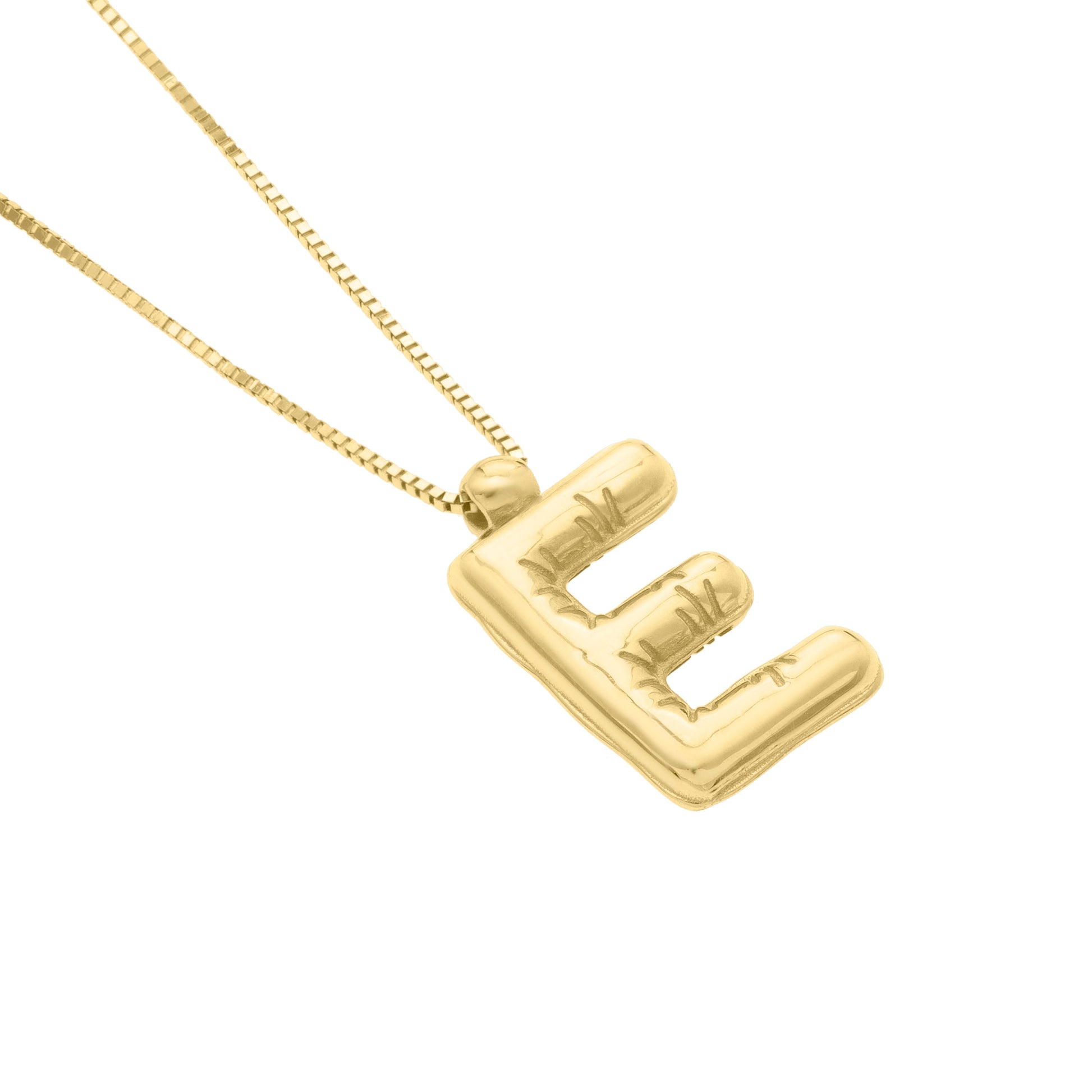 Royal Chain 14K Helium Initial E Pendant RCE15461