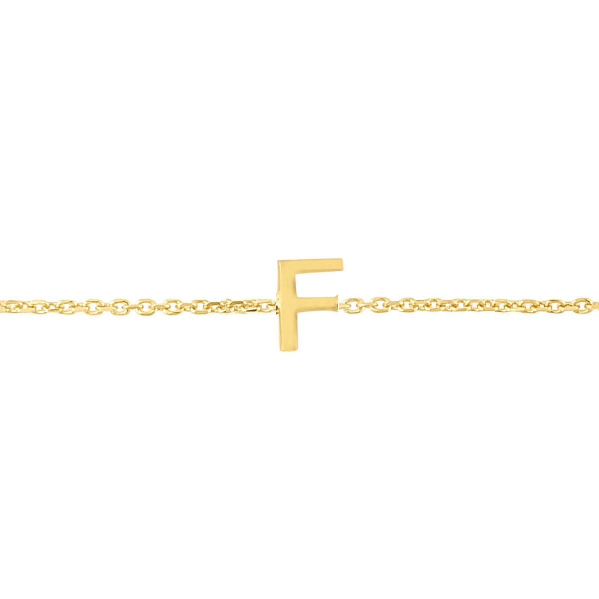 Royal Chain 14K Mini Initial F Necklace RCF13324