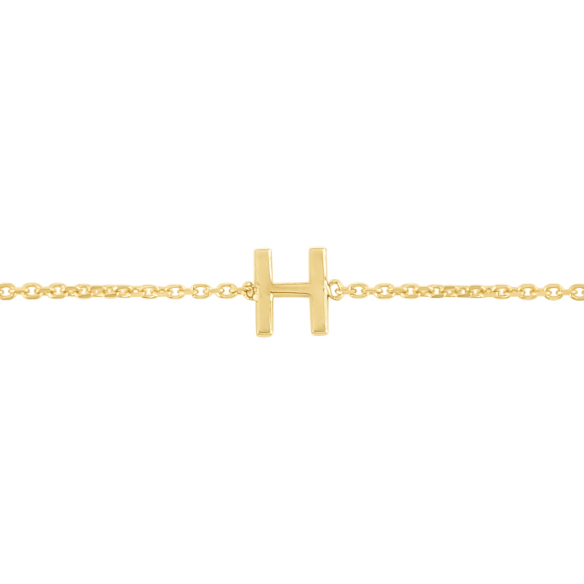 Royal Chain 14K Mini Initial H Necklace RCH13324