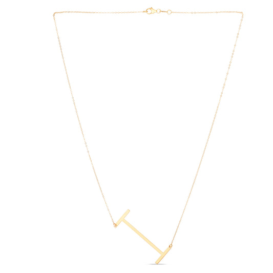 Royal Chain 14K Gold Large Initial I Necklace RCI10908