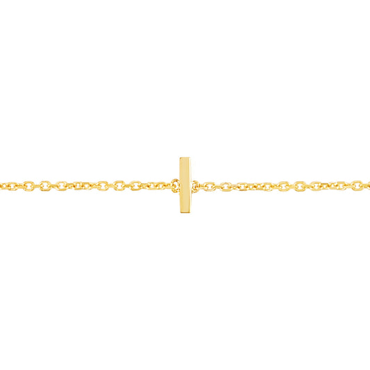 Royal Chain 14K Mini Initial I Necklace RCI13324