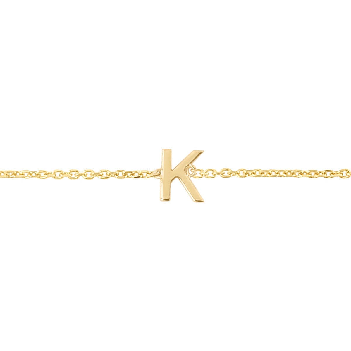 Royal Chain 14K Mini Initial K Necklace RCK13324