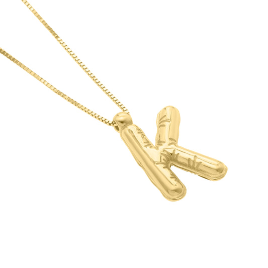 Royal Chain 14K Helium Initial K Pendant RCK15461