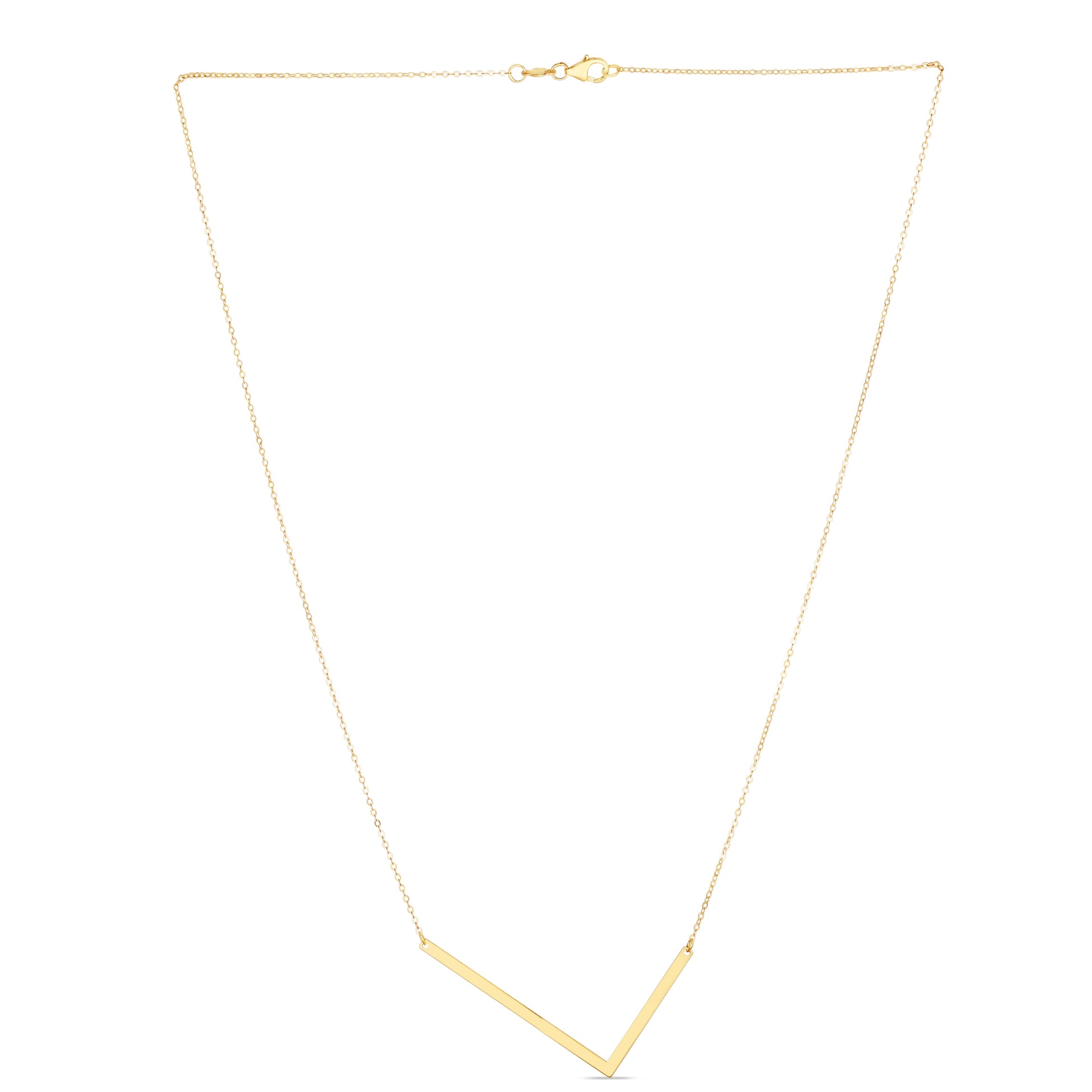 Royal Chain 14K Gold Large Initial L Necklace RCL10908