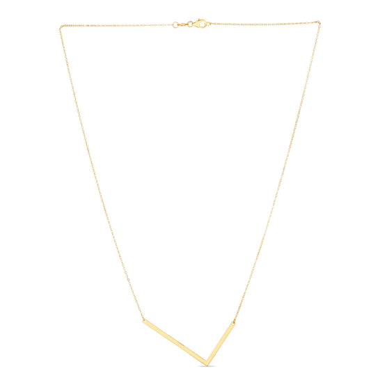 Royal Chain 14K Gold Large Initial L Necklace RCL10908