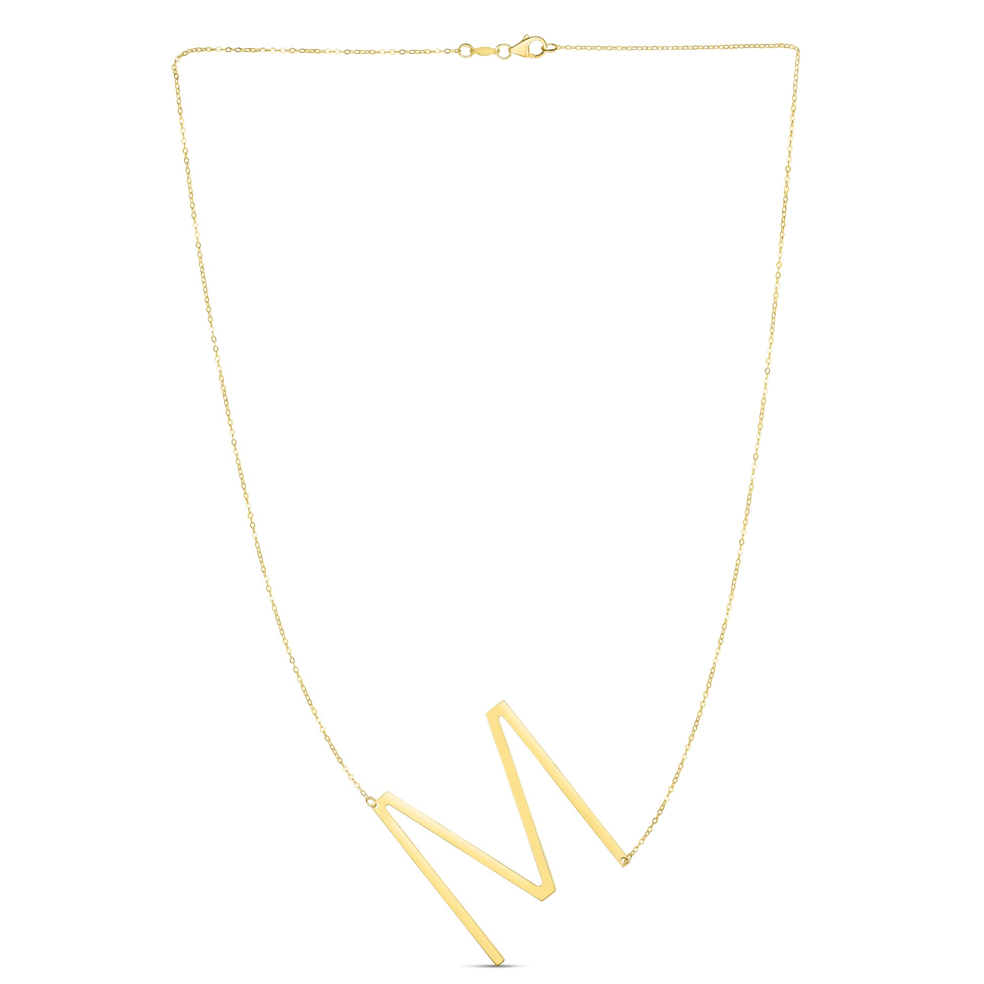 Royal Chain 14K Gold Large Initial M Necklace RCM10908