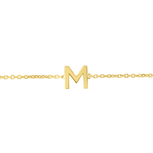 Royal Chain 14K Mini Initial M Necklace RCM13324