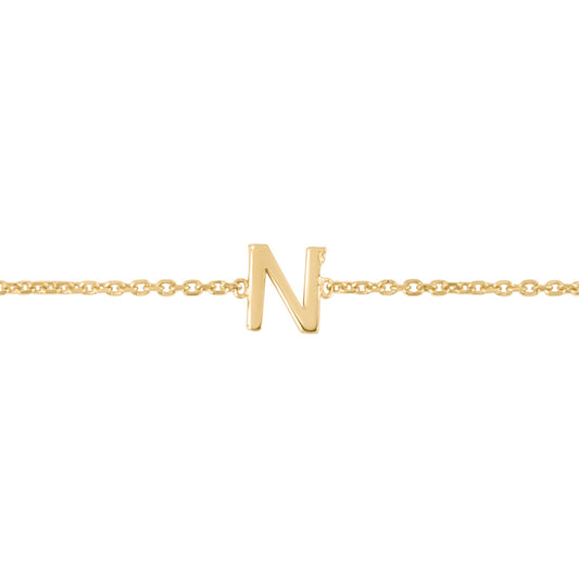 Royal Chain 14K Mini Initial N Necklace RCN13324
