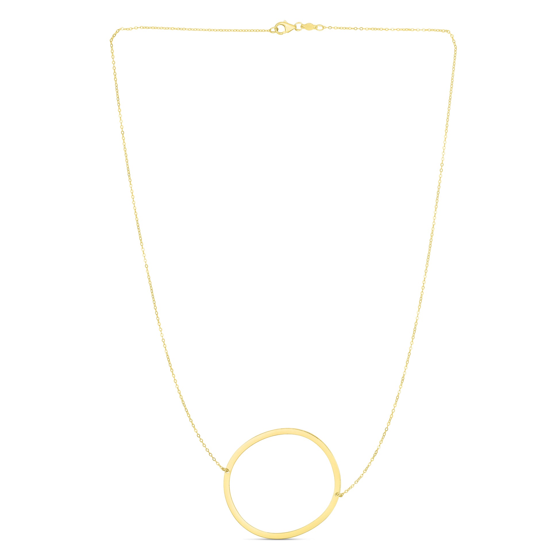 Royal Chain 14K Gold Large Initial O Necklace RCO10908
