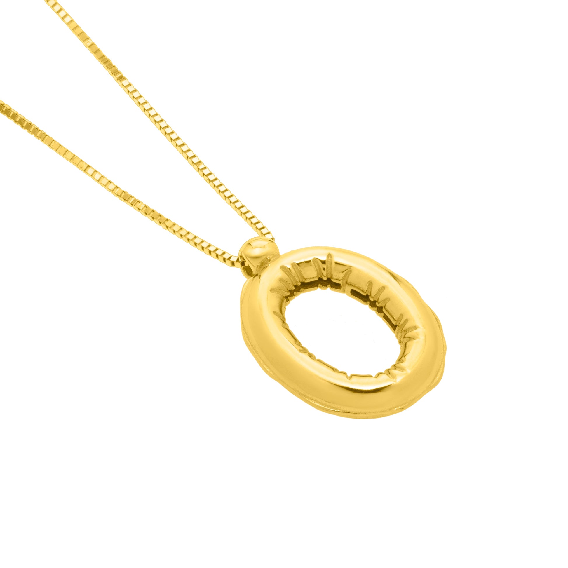 Royal Chain 14K Helium Initial O Pendant RCO15461