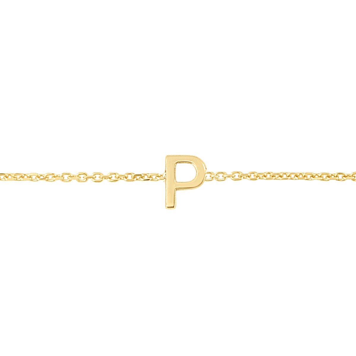 Royal Chain 14K Mini Initial P Bracelet RCP13324