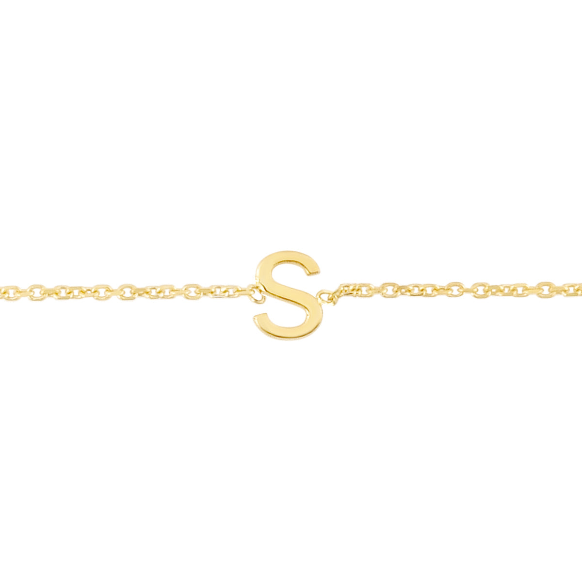 Royal Chain 14K Mini Initial S Necklace RCS13324