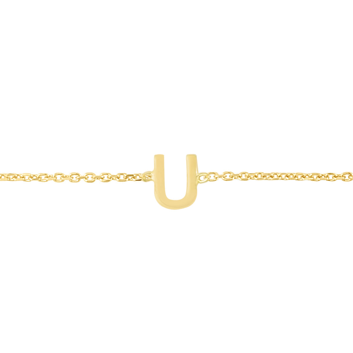 Royal Chain 14K Mini Initial U Necklace RCU13324