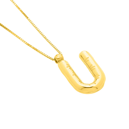 Royal Chain 14K Helium Initial U Pendant RCU15461