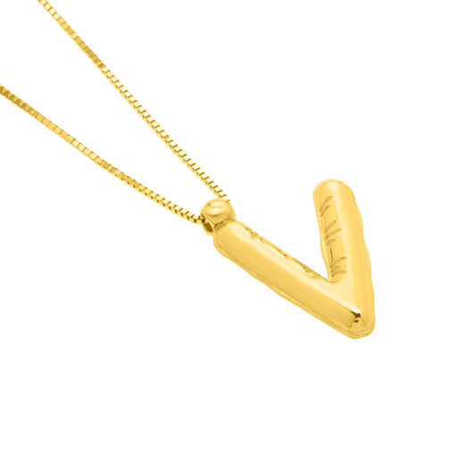 Royal Chain 14K Helium Initial V Pendant RCV15461