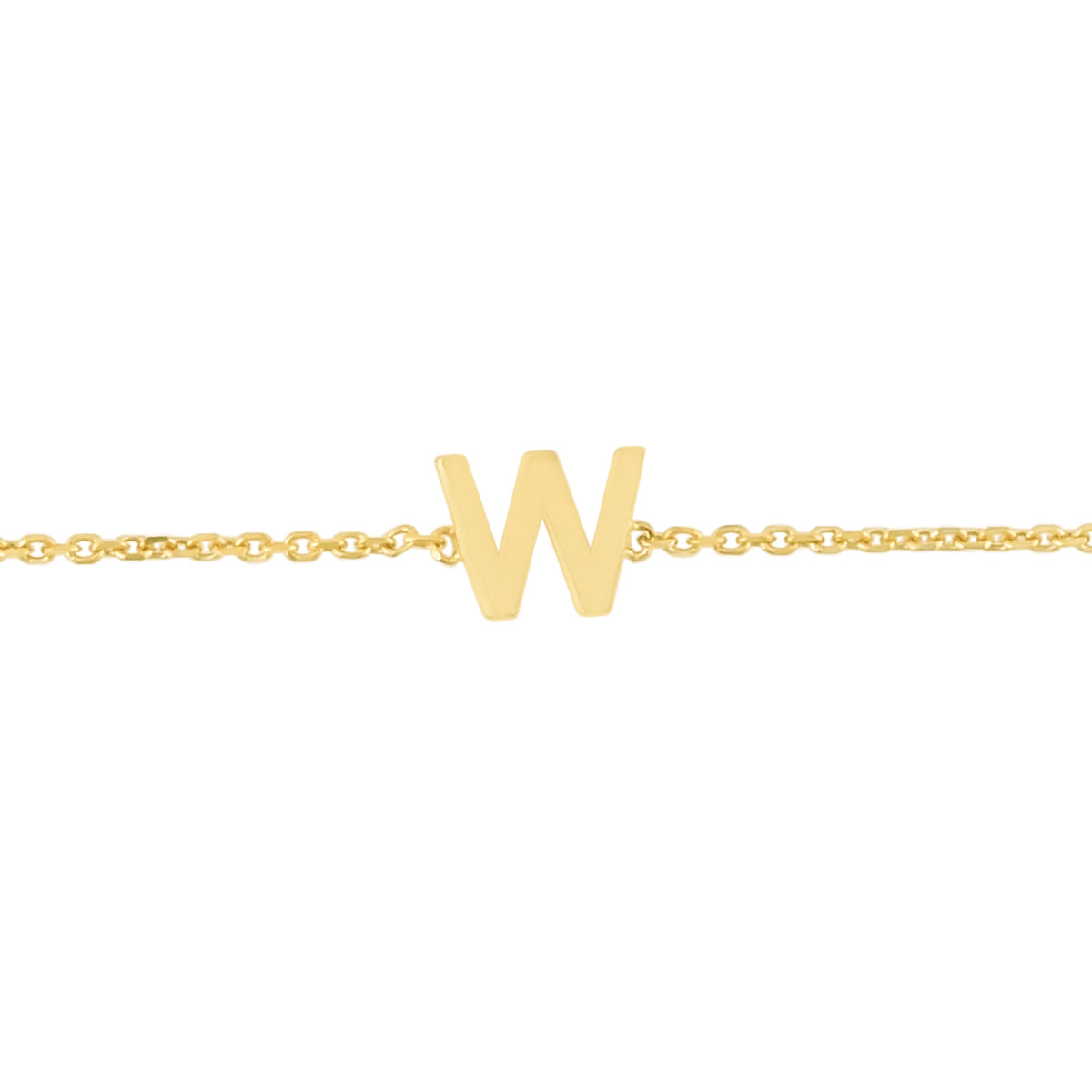 Royal Chain 14K Mini Initial W Necklace RCW13324