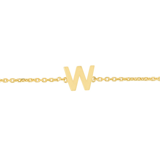 Royal Chain 14K Mini Initial W Necklace RCW13324