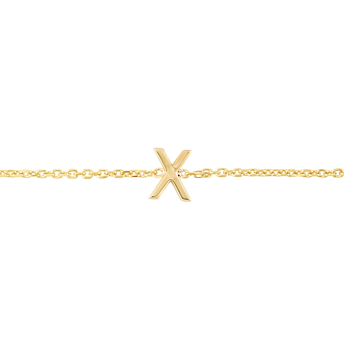 Royal Chain 14K Mini Initial X Necklace RCX13324