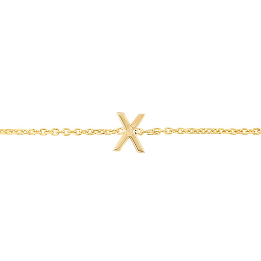 Royal Chain 14K Mini Initial X Bracelet RCX13324