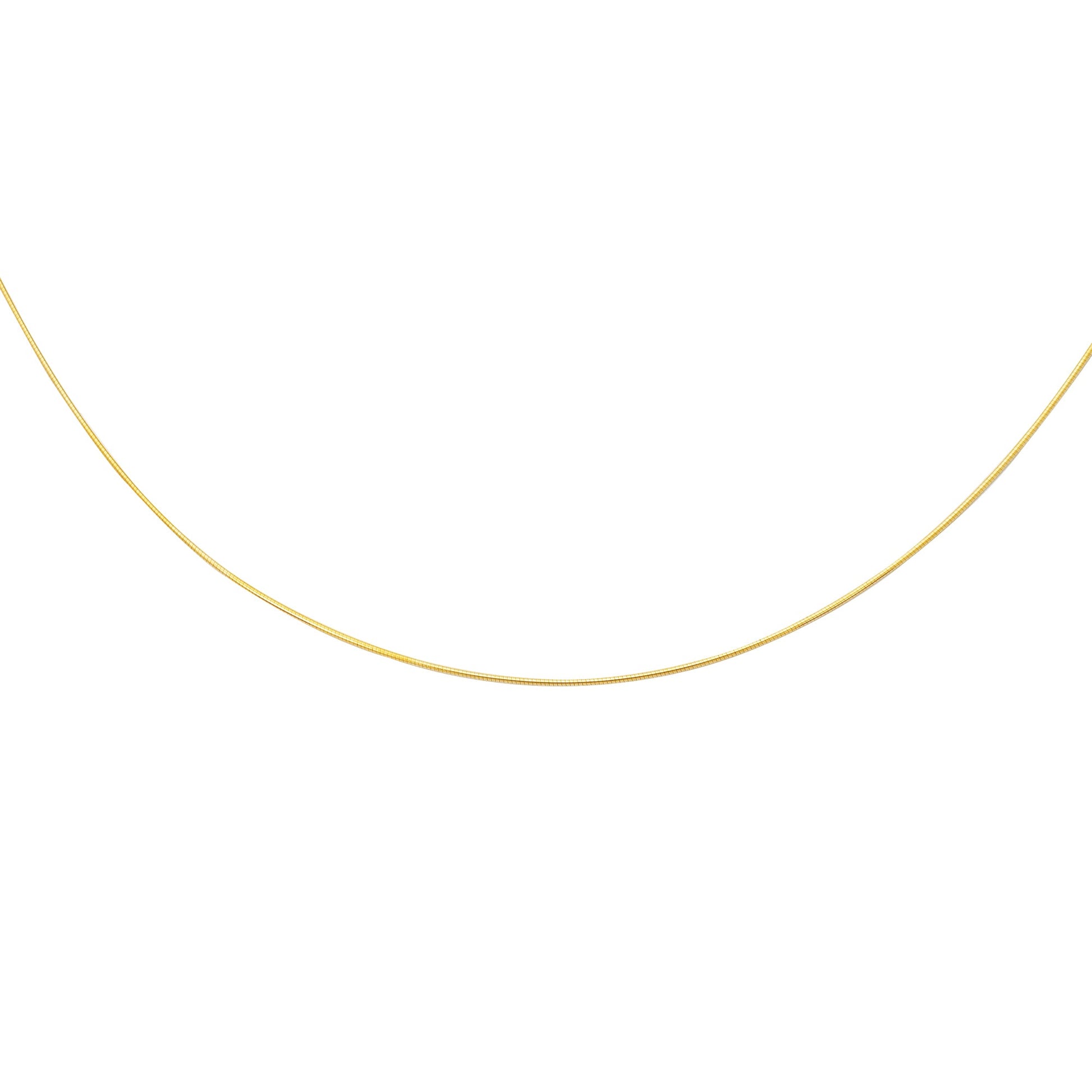 Royal Chain 14K Gold 1mm Round Omega with Screw Back Lock ROMD