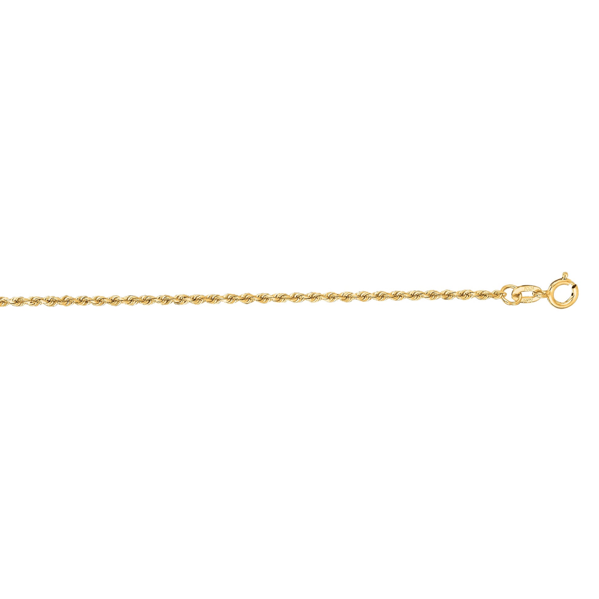 Royal Chain 14K Gold 1.4mm Diamond Cut Royal Rope Chain ROY010