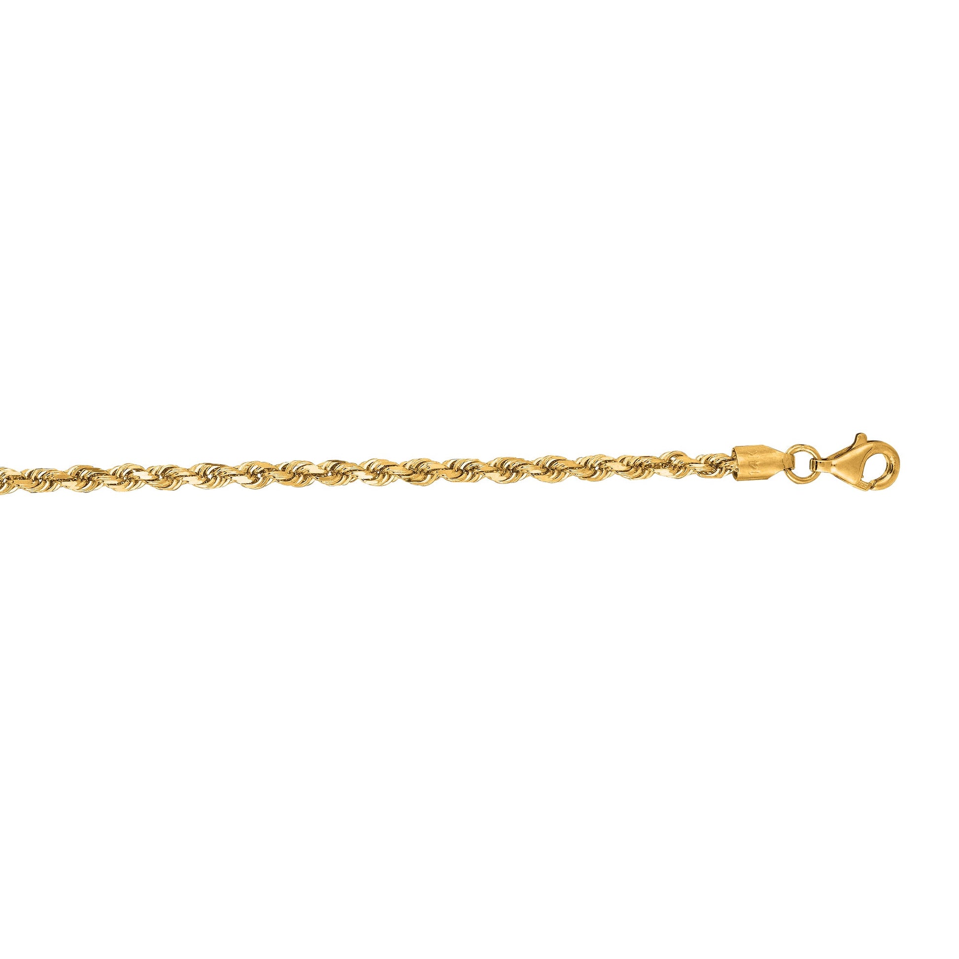 Royal Chain 14K Gold 2.75mm Diamond Cut Royal Rope Chain ROY021