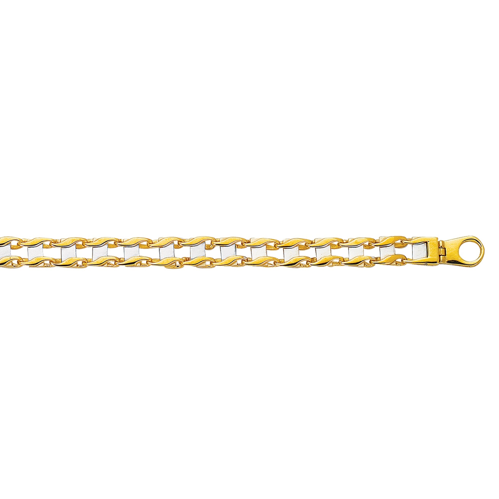 Royal Chain 14K Gold Railroad Link Bracelet RR300