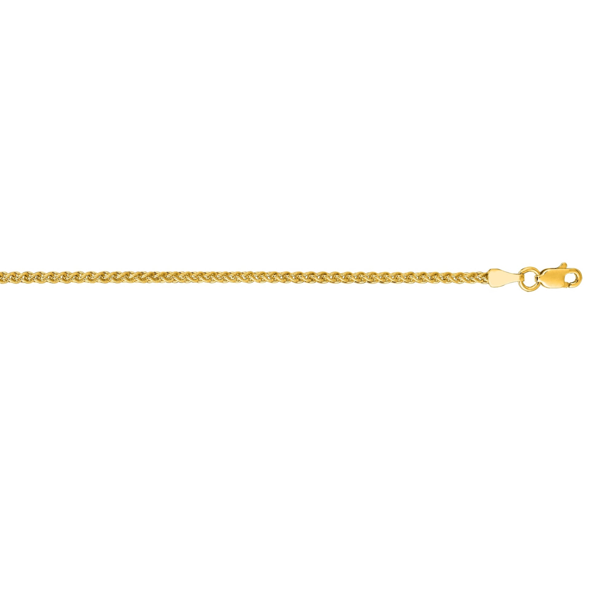Royal Chain 14K Gold 2.1mm Round Wheat Chain RW050
