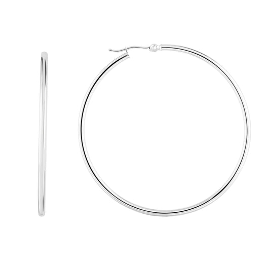 Royal Chain 14K Gold 2x50mm Hoops RW255