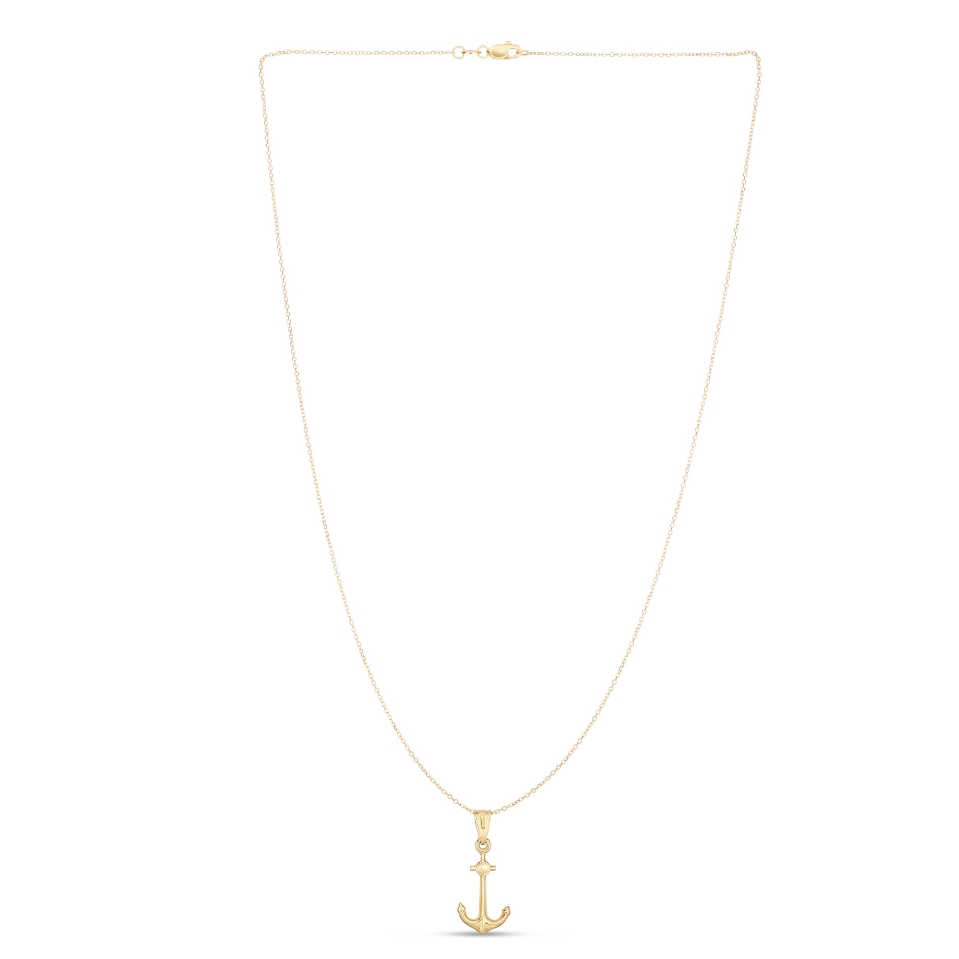 Royal Chain 14K Gold Polished Anchor Necklace SET2040