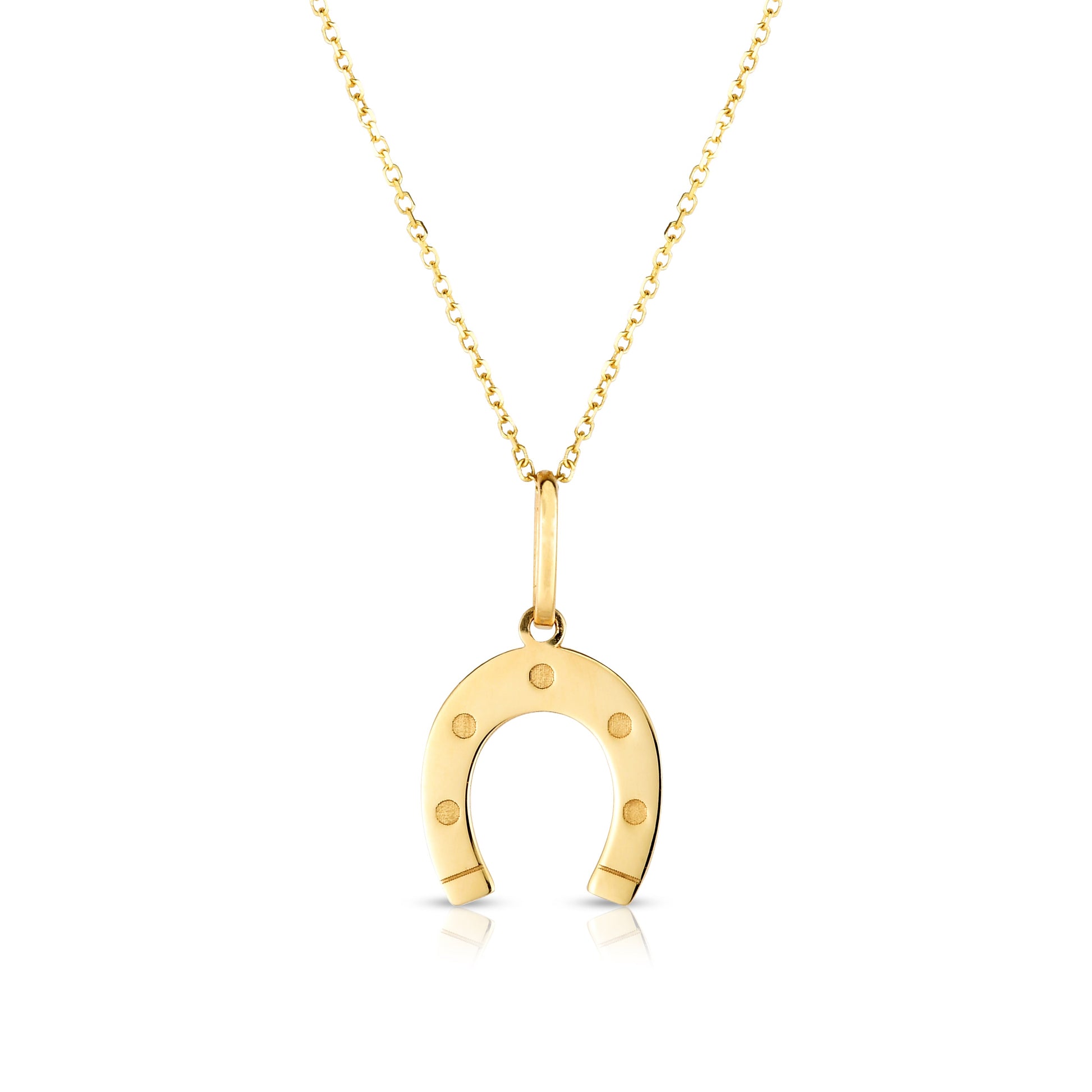 Royal Chain 14K Gold Horseshoe Necklace SET2973
