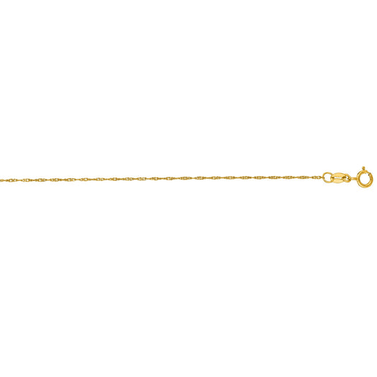 Royal Chain 14K Gold 1mm Singapore Chain SING013