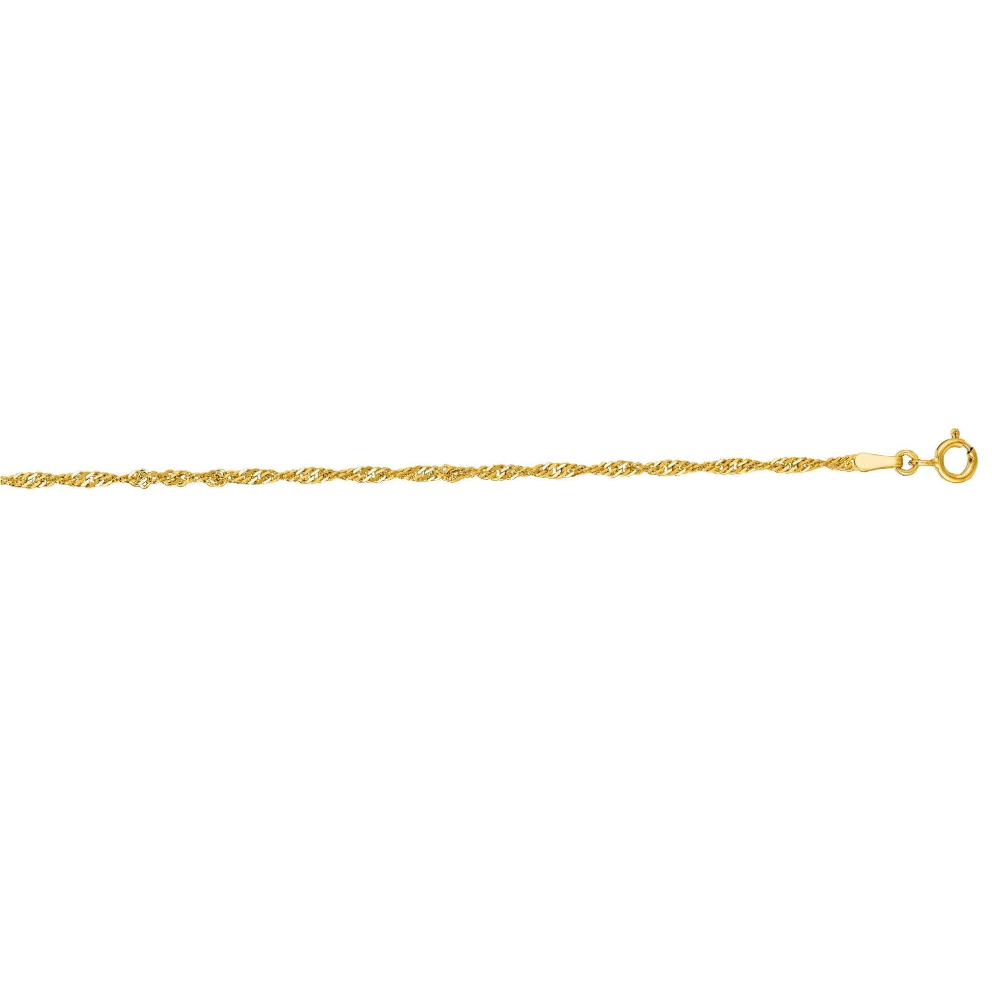 Royal Chain 14K Gold 1.8mm Singapore Chain SING030