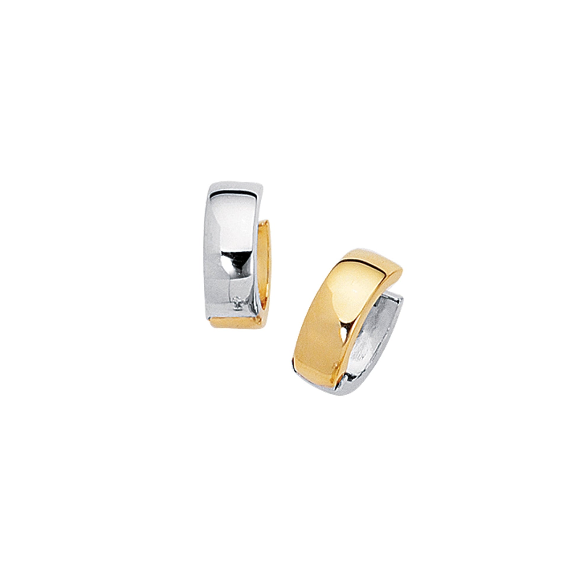 Royal Chain 14K Gold Polished Chunky Reversible Huggie Earring SN4