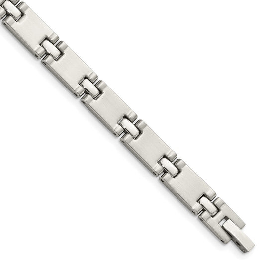 Chisel Stainless Steel Brushed and Polished 8.25 inch Link Bracelet SRB103-8.5