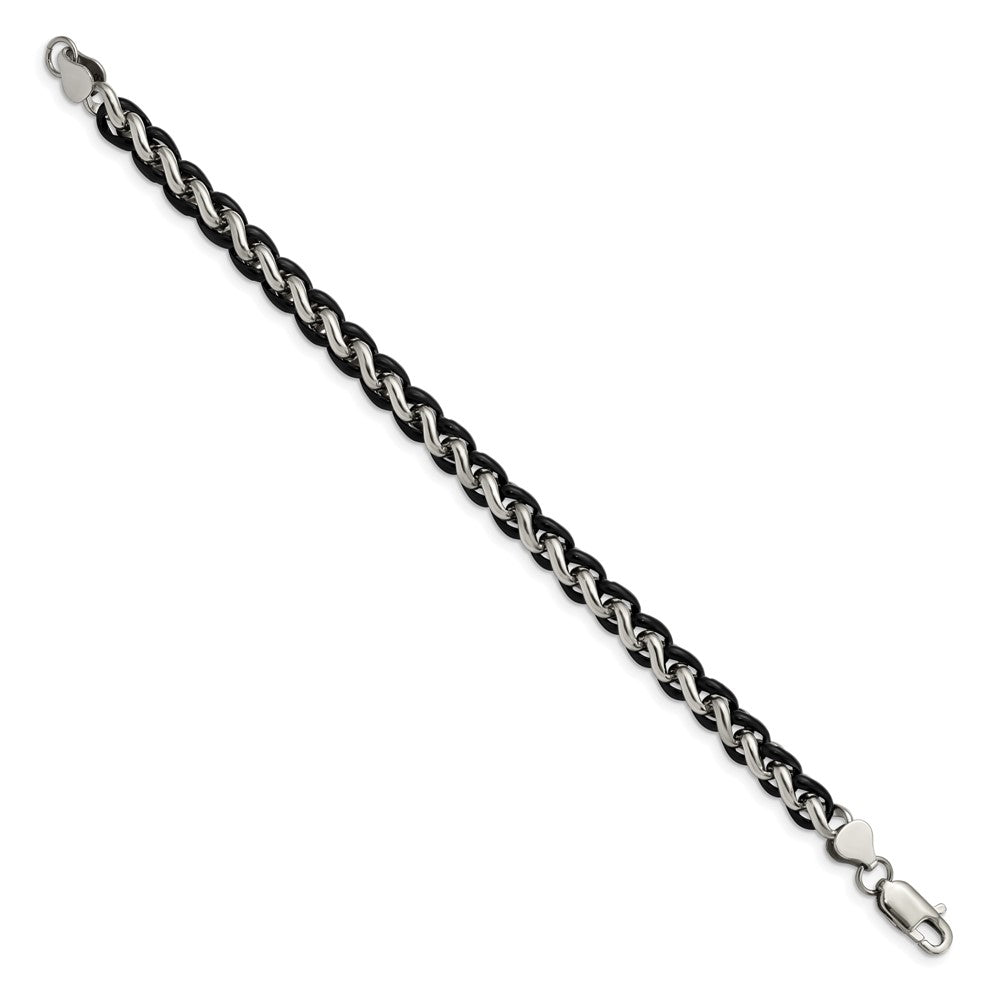 Chisel Stainless Steel Polished Black IP-plated 8.25 inch Bracelet SRB1090-8.25