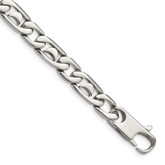 Chisel Stainless Steel Polished 8.5 inch Fancy Link Bracelet SRB1092-8.5