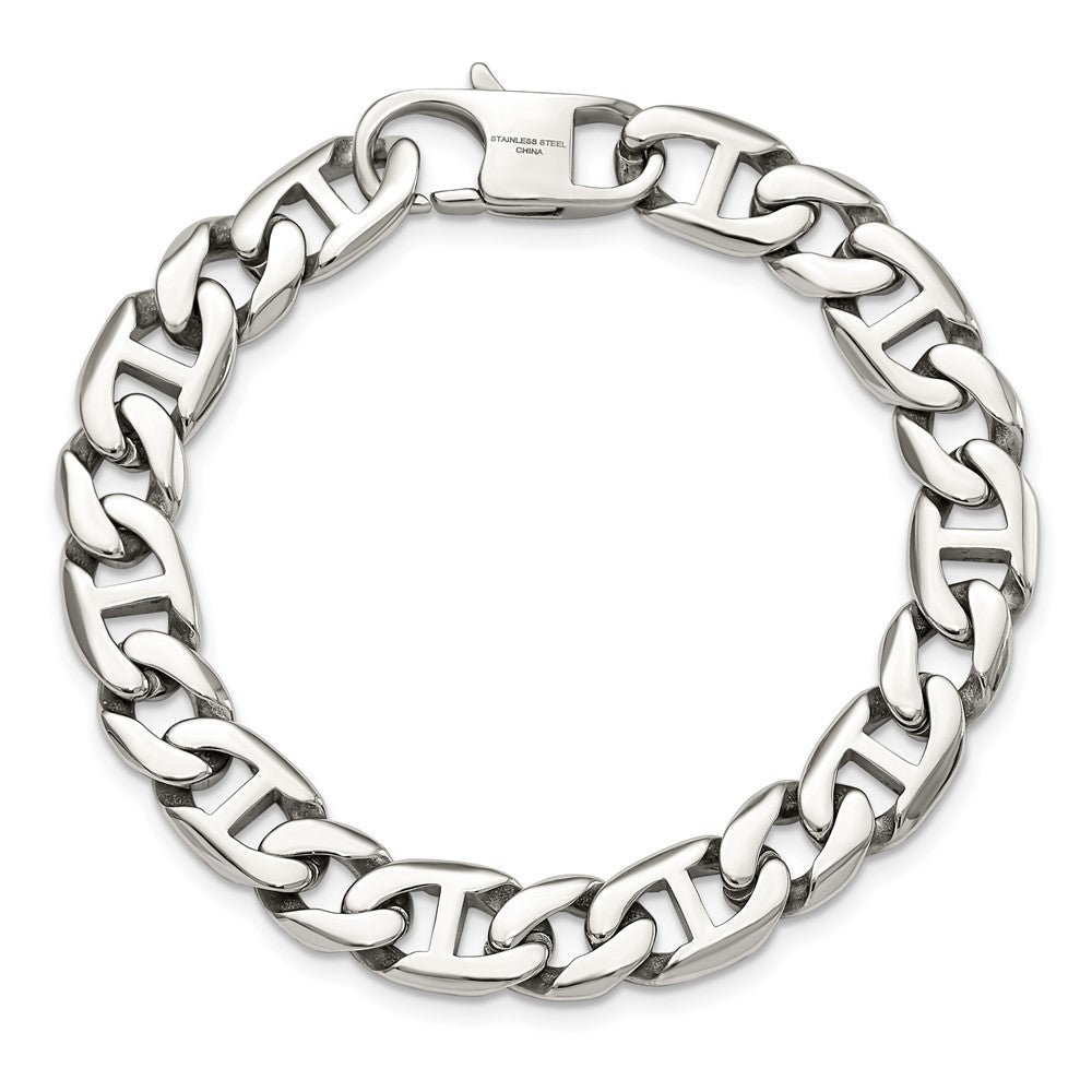 Chisel Stainless Steel Polished 8.25 inch Link Bracelet SRB1100-8.25