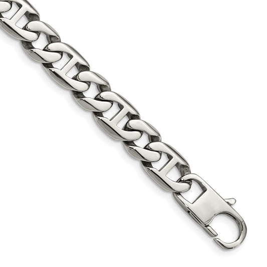 Chisel Stainless Steel Polished 8.25 inch Link Bracelet SRB1100-8.25