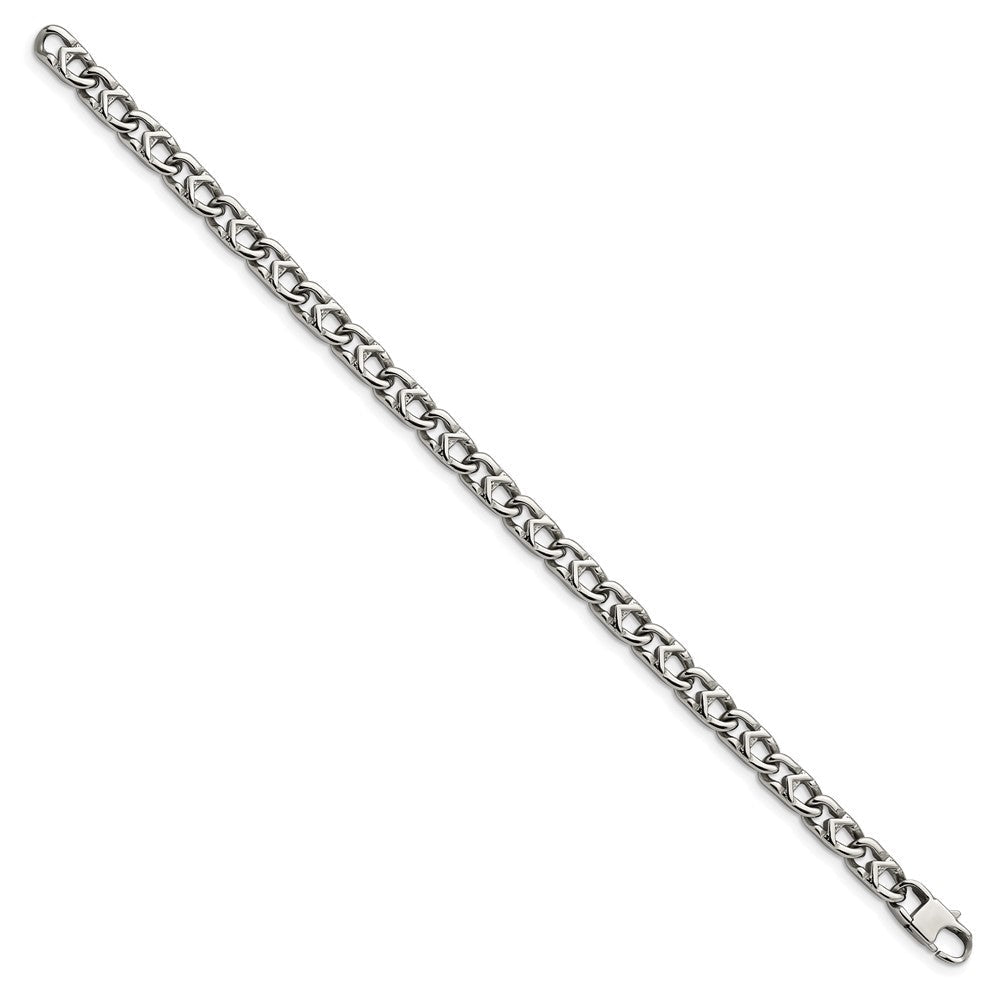 Chisel Stainless Steel Polished 6mm 8.5 inch Fancy Link Bracelet SRB1268-8.5