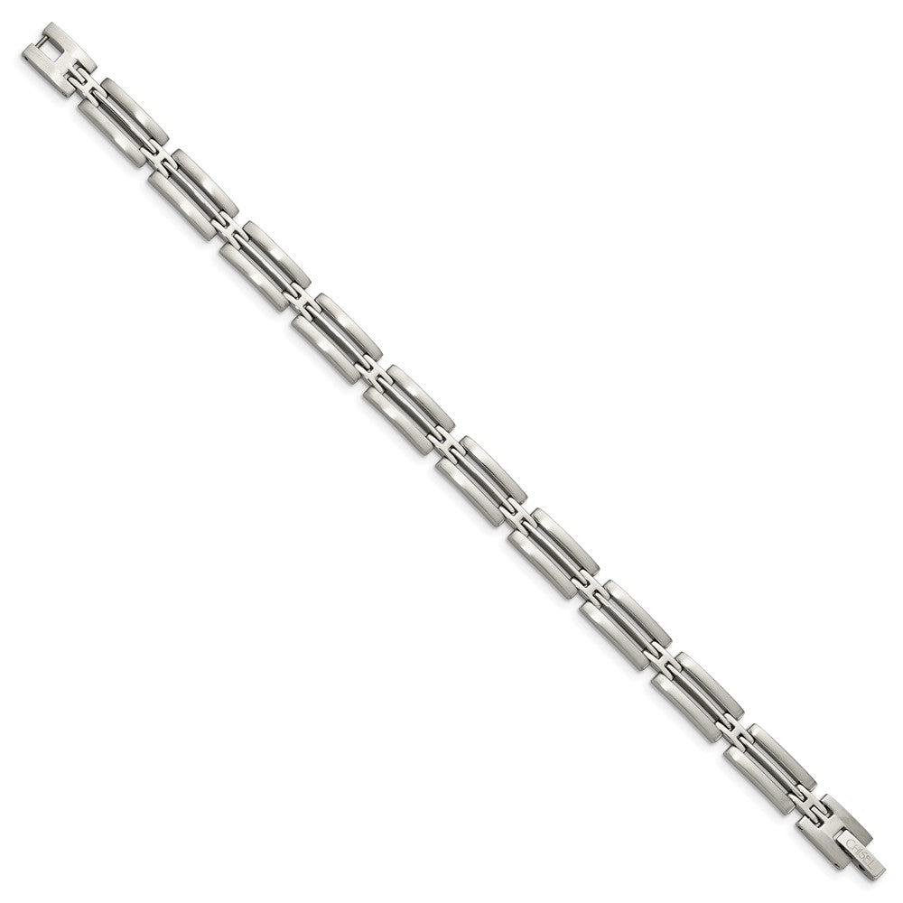 Chisel Stainless Steel Brushed and Polished 8.75 inch Link Bracelet SRB137-8.75