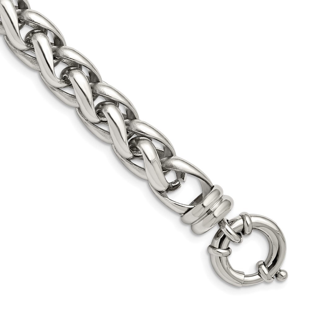 Chisel Stainless Steel Polished 8 inch Fancy Link Bracelet SRB1467-8