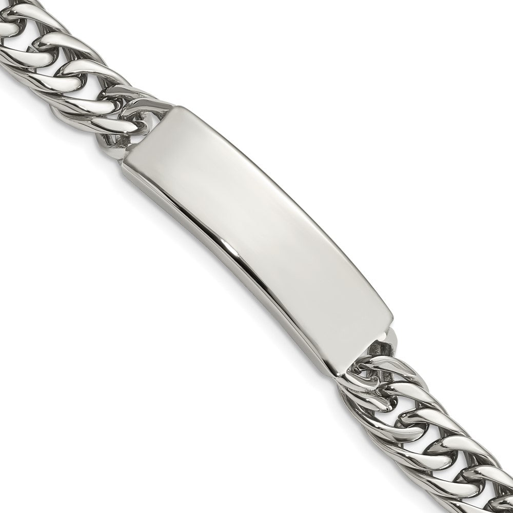 Chisel Stainless Steel Antiqued and Polished Curb Chain 8.5 inch ID Bracelet SRB1478-8.5
