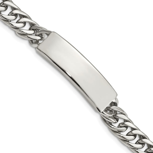 Chisel Stainless Steel Antiqued and Polished Curb Chain 8.5 inch ID Bracelet SRB1478-8.5