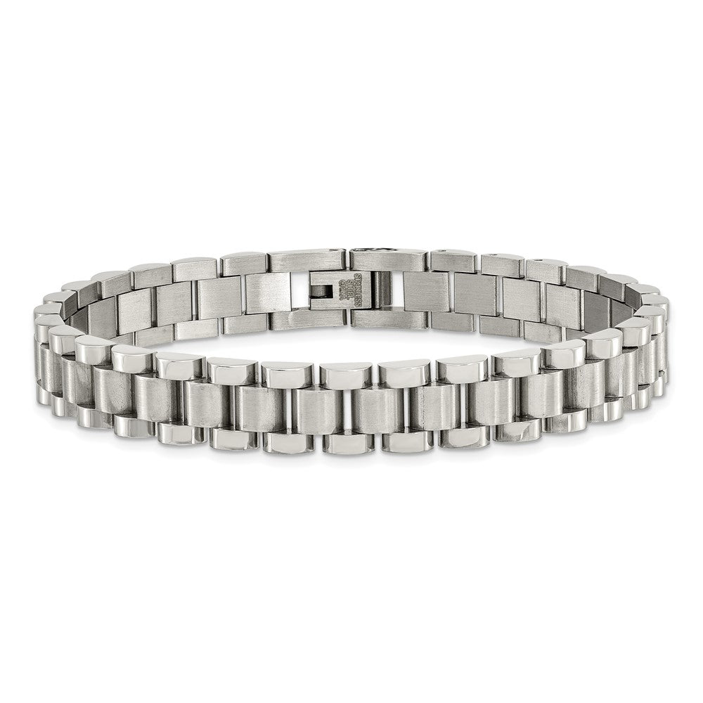 Chisel Stainless Steel Brushed and Polished 8.5 inch Link Bracelet SRB152-8.5