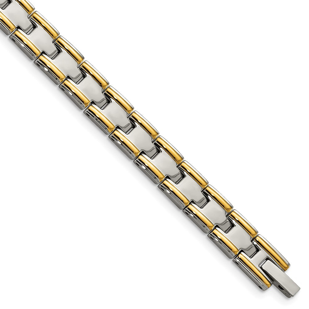 Chisel Stainless Steel Polished Yellow IP-plated 8.5 inch Link Bracelet SRB153-8.5