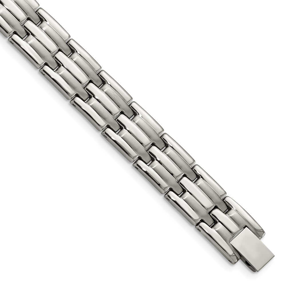 Chisel Stainless Steel Brushed and Polished 8.5 inch Link Bracelet SRB156-8.5
