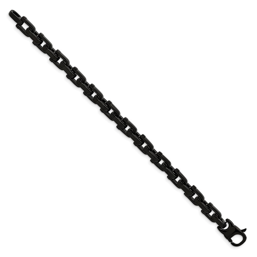 Chisel Stainless Steel Polished Black IP-plated 8.5 inch Fancy Link Bracelet SRB163-8.5